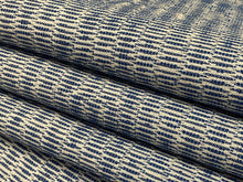Load image into Gallery viewer, HOLLAND &amp; SHERRY GENOA Water &amp; Stain Resistant indoor/outdoor Royal Navy Blue White Abstract Geometric Upholstery Fabric