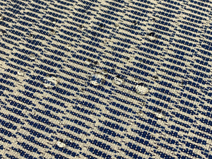 HOLLAND & SHERRY GENOA Water & Stain Resistant indoor/outdoor Royal Navy Blue White Abstract Geometric Upholstery Fabric