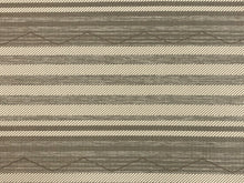 Load image into Gallery viewer, Christopher Farr Mare Latte Beige Taupe White Stripe Upholstery Fabric