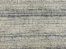 Load image into Gallery viewer, 1 2/3 Yd Designer Navy Blue Off White Abstract Chenille Upholstery Fabric