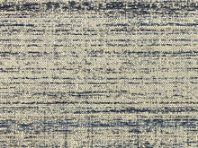 Load image into Gallery viewer, 1 2/3 Yd Designer Navy Blue Off White Abstract Chenille Upholstery Fabric