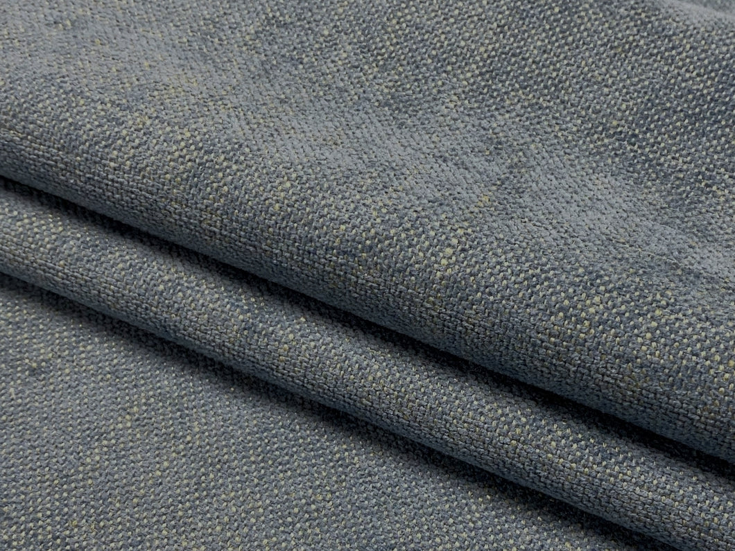 Designer MCM Mid Century Modern French Blue Chenille Upholstery Fabric