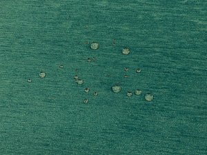 Designer Water & Stain Resistant Teal Textured MCM Mid Century Modern Chenille Upholstery Fabric