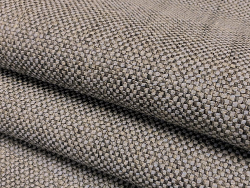 Designer Grey Blue Charcoal Black Woven MCM Mid Century Modern Linen Wool Tweed Upholstery Fabric