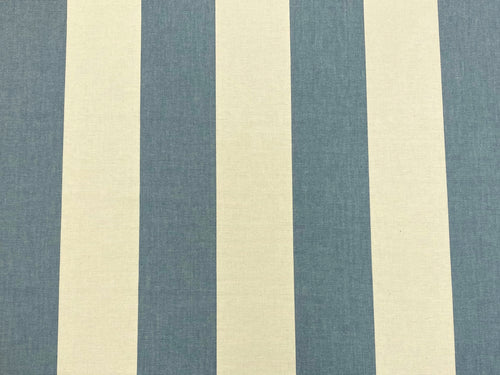 Heavy outlet Duty Rustic Nautical Aqua Seafoam Navy Blue Cream Taupe Stripe Upholstery Fabric