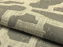 Load image into Gallery viewer, 3/4 Yd Designer Grey Abstract Geometric Upholstery Fabric