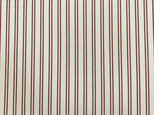 Load image into Gallery viewer, Reversible Indoor Outdoor Water &amp; Stain Resistant Cream Burgundy Nautical Stripe Upholstery Drapery Fabric