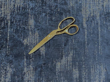 Load image into Gallery viewer, Designer Navy Blue Beige Distressed Chenille Upholstery Fabric
