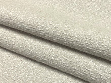 Load image into Gallery viewer, 1 1/3 Yd Designer Water &amp; Stain Resistant Oyster Beige Textured MCM Mid Century Modern Tweed Upholstery Fabric