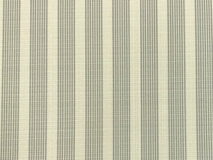 1 1/3 Yd Designer Water & Stain Resistant Indoor Outdoor Off White Sage Green Stripe Upholstery Drapery Fabric