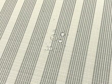 Load image into Gallery viewer, 1 1/3 Yd Designer Water &amp; Stain Resistant Indoor Outdoor Off White Sage Green Stripe Upholstery Drapery Fabric