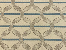Load image into Gallery viewer, Designer Heavy Duty Beige Cream Blue Geometric Upholstery Fabric