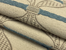 Load image into Gallery viewer, Designer Heavy Duty Beige Cream Blue Geometric Upholstery Fabric