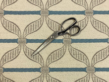 Load image into Gallery viewer, Designer Heavy Duty Beige Cream Blue Geometric Upholstery Fabric