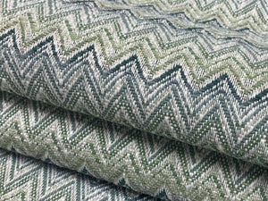 Lee Jofa Cambrose Weave Aloe Teal Blue Green Off White Herringbone Chevron Upholstery Fabric