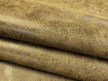 Load image into Gallery viewer, Designer Chocolate Brown Distressed Faux Leather Upholstery Vinyl