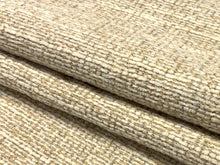 Load image into Gallery viewer, 1 3/4 Yd Designer Beige Cream Grey Textured Chenille Upholstery Fabric