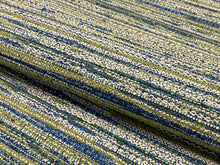 Load image into Gallery viewer, 3/4 Yd Designer Blue Green White Woven Abstract Upholstery Fabric