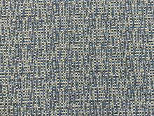Load image into Gallery viewer, Navy French Blue Woven Off White MCM Mid Century Modern Tweed Upholstery Fabric