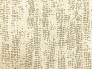 1 1/3 Yd Designer Water & Stain Resistant Beige Cream Abstract Upholstery Fabric