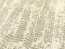 Load image into Gallery viewer, 1 1/3 Yd Designer Water &amp; Stain Resistant Beige Cream Abstract Upholstery Fabric