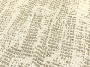 1 1/3 Yd Designer Water & Stain Resistant Beige Cream Abstract Upholstery Fabric