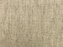 Load image into Gallery viewer, Designer Grey Taupe Herringbone Chenille Upholstery Fabric