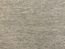 Load image into Gallery viewer, 1 1/4 Yd Designer Water &amp; Stain Resistant Aqua Blue Beige Chenille MCM Mid Century Modern Tweed Upholstery Fabric