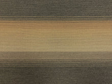 Load image into Gallery viewer, Designer Water &amp; Stain Resistant Indoor Outdoor Grey Taupe Stripe Upholstery Drapery Fabric