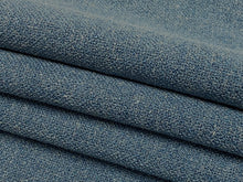 Load image into Gallery viewer, Designer Teal Blue MCM Mid Century Modern Tweed Upholstery Fabric