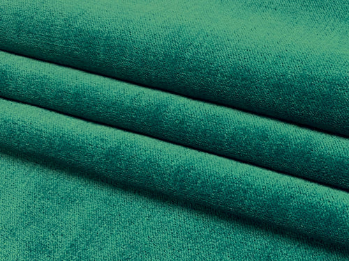 Designer Teal Velvet Upholstery Drapery Fabric