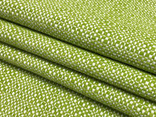 Load image into Gallery viewer, Designer Lime Green White MCM Mid Century Modern Woven Upholstery Fabric