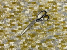 Load image into Gallery viewer, Designer Linen Viscose Green Grey Beige MCM Mid Century Modern Tweed Upholstery Fabric