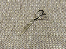 Load image into Gallery viewer, 1 3/4 Yd Designer Navy Blue Taupe Beige MCM Mid Century Modern Tweed Upholstery Fabric