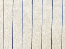 Load image into Gallery viewer, Kravet Linen Cotton Cream Navy Blue Semi Sheer Stripe Drapery Fabric