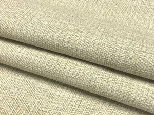 Designer Water & Stain Resistant Beige Cream MCM Mid Century Modern Linen Blend Upholstery Fabric