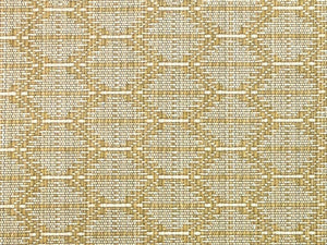 Designer Water & Stain Resistant Wheat Beige Geometric Linen Viscose Upholstery Fabric