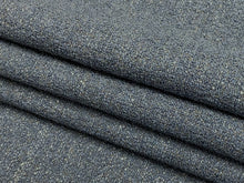 Load image into Gallery viewer, Designer Steel Blue Grey MCM Mid Century Modern Tweed Upholstery Fabric