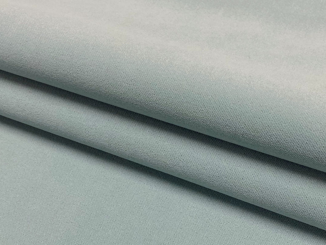 Designer Seafoam Aqua Performance Velvet Upholstery Fabric