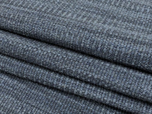 Load image into Gallery viewer, Designer Wool Linen Navy Denim Blue MCM Mid Century Modern Tweed Heavy Duty Upholstery Fabric