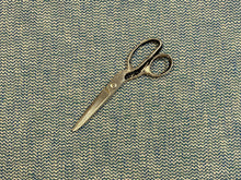 Load image into Gallery viewer, Designer Navy Blue Green Taupe Woven MCM Mid Century Modern Upholstery Fabric