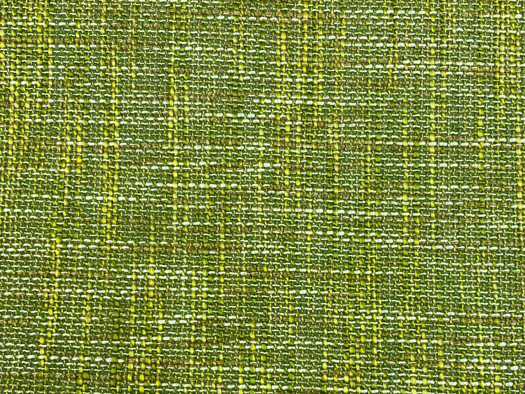 Good Lime Green Yellow Taupe Woven MCM Mid Century Modern Tweed Upholstery Drapery Fabric