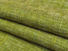 Load image into Gallery viewer, 1 1/2 Yd Designer Lime Green Cream MCM Mid Century Modern Tweed Upholstery Fabric