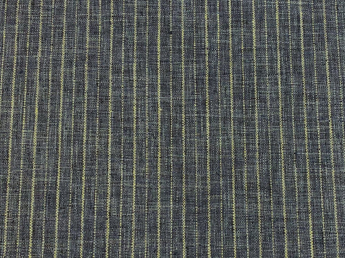 1 1/2 Yd Designer Navy Blue White Nautical Stripe Linen Upholstery Drapery Fabric