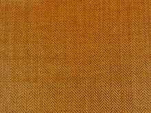 Load image into Gallery viewer, 1 2/3 Yd Designer Glazed Burnt Orange Herringbone MCM Mid Century Modern Upholstery Fabric