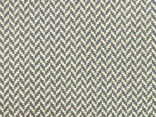 Load image into Gallery viewer, 1 3/4 Yd Designer Blue Cream Herringbone Tweed Upholstery Fabric