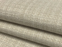 Load image into Gallery viewer, Designer Water &amp; Stain Resistant Cream Beige Woven MCM Mid Century Modern Tweed Upholstery Fabric