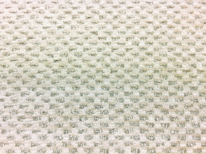 Designer Ivory Sage Green Geometric Water & Stain Resistant Upholstery Fabric