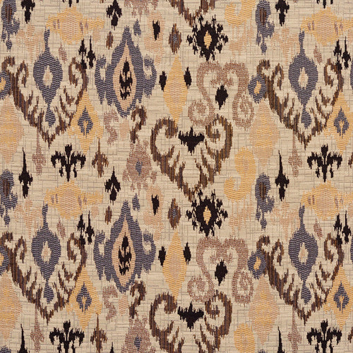 Essentials Ikat Upholstery Fabric Brown Beige Cream / Chateau Mirage