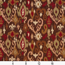 Load image into Gallery viewer, Essentials Ikat Upholstery Fabric Burgundy Brown Beige / Adobe Mirage